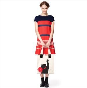 M Jason Wu for Target Red and Navy T-shirt Dress